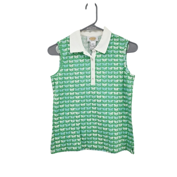 Talbots Women's Cotton Blend Sleeveless Polo Top - Picture 1 of 6